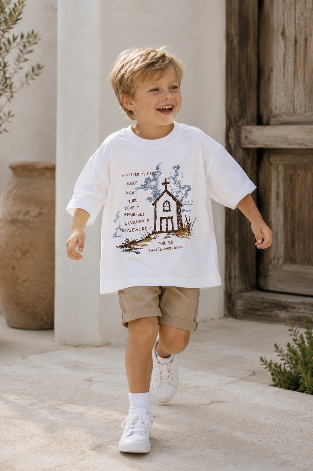 Kids Philippians 4:8 Tee