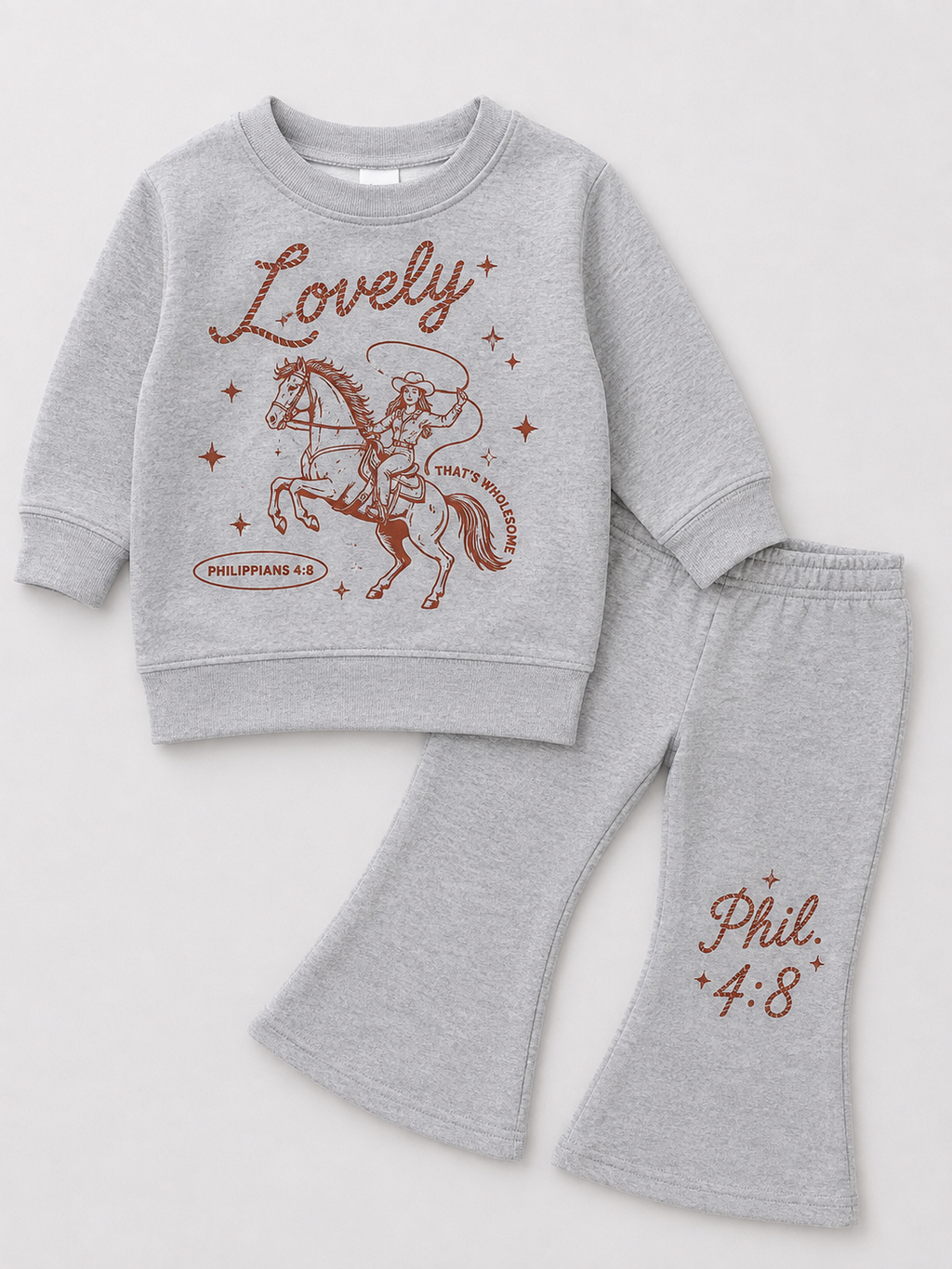 Toddler Cowgirl Lovely Grey Set