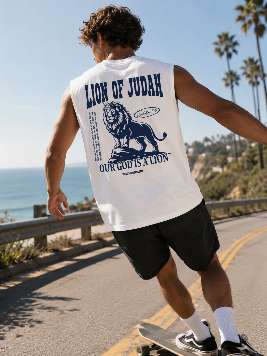 Adult Lion Of Judah Muscle Tee
