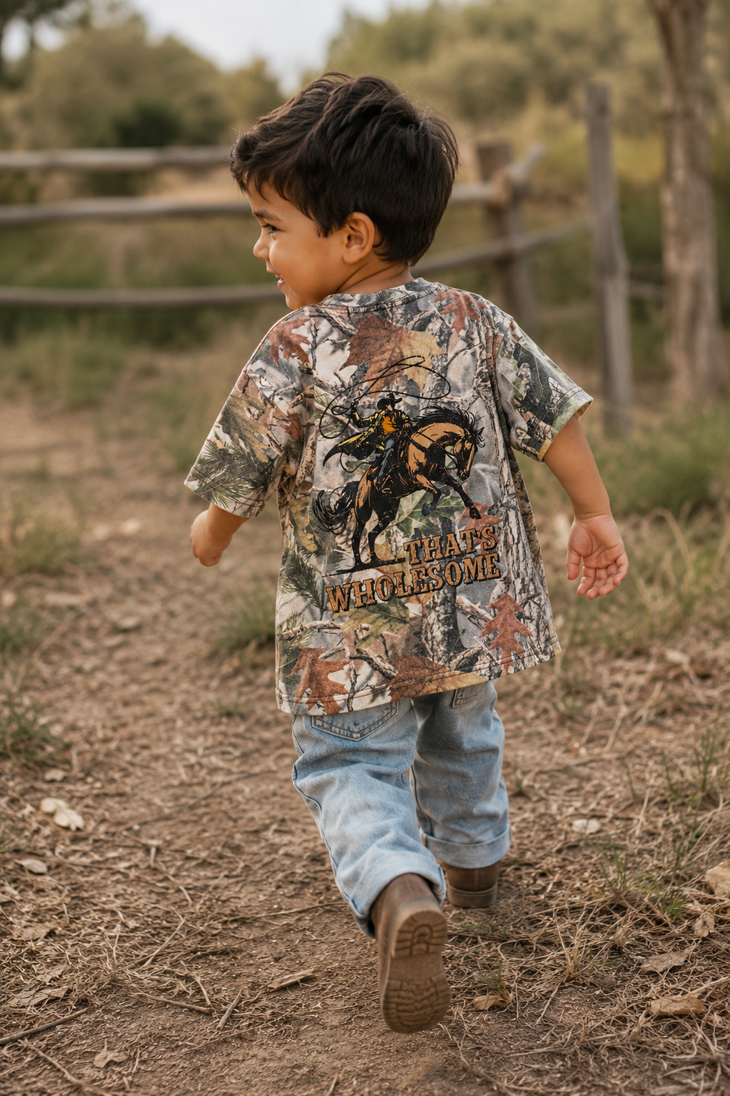 Kids Wood Camo Tee