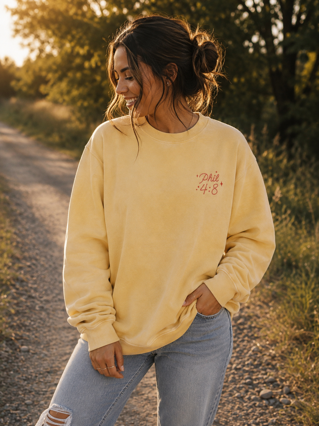 Adult Vintage Sunflower Crewneck