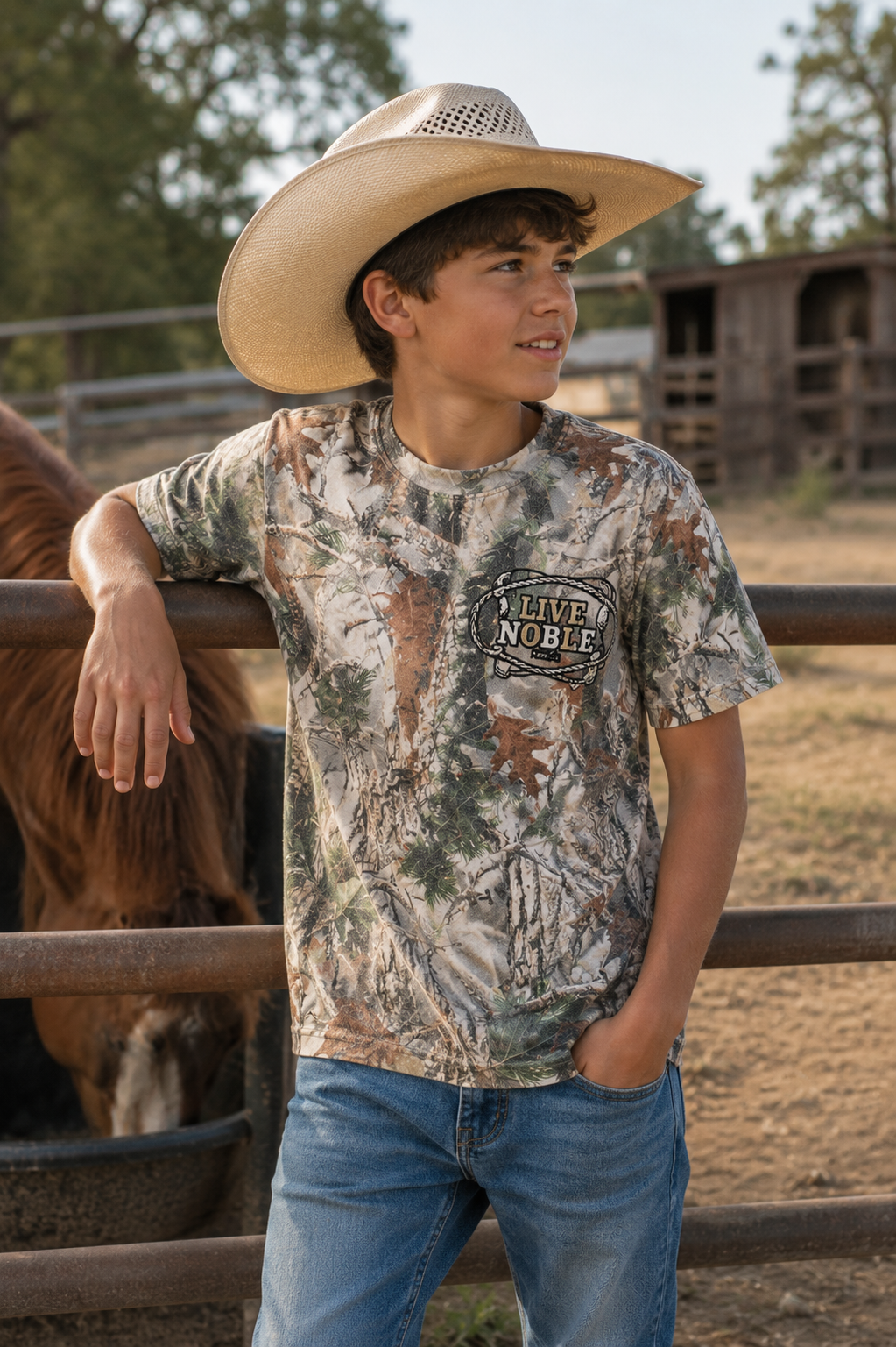 Kids Wood Camo Tee