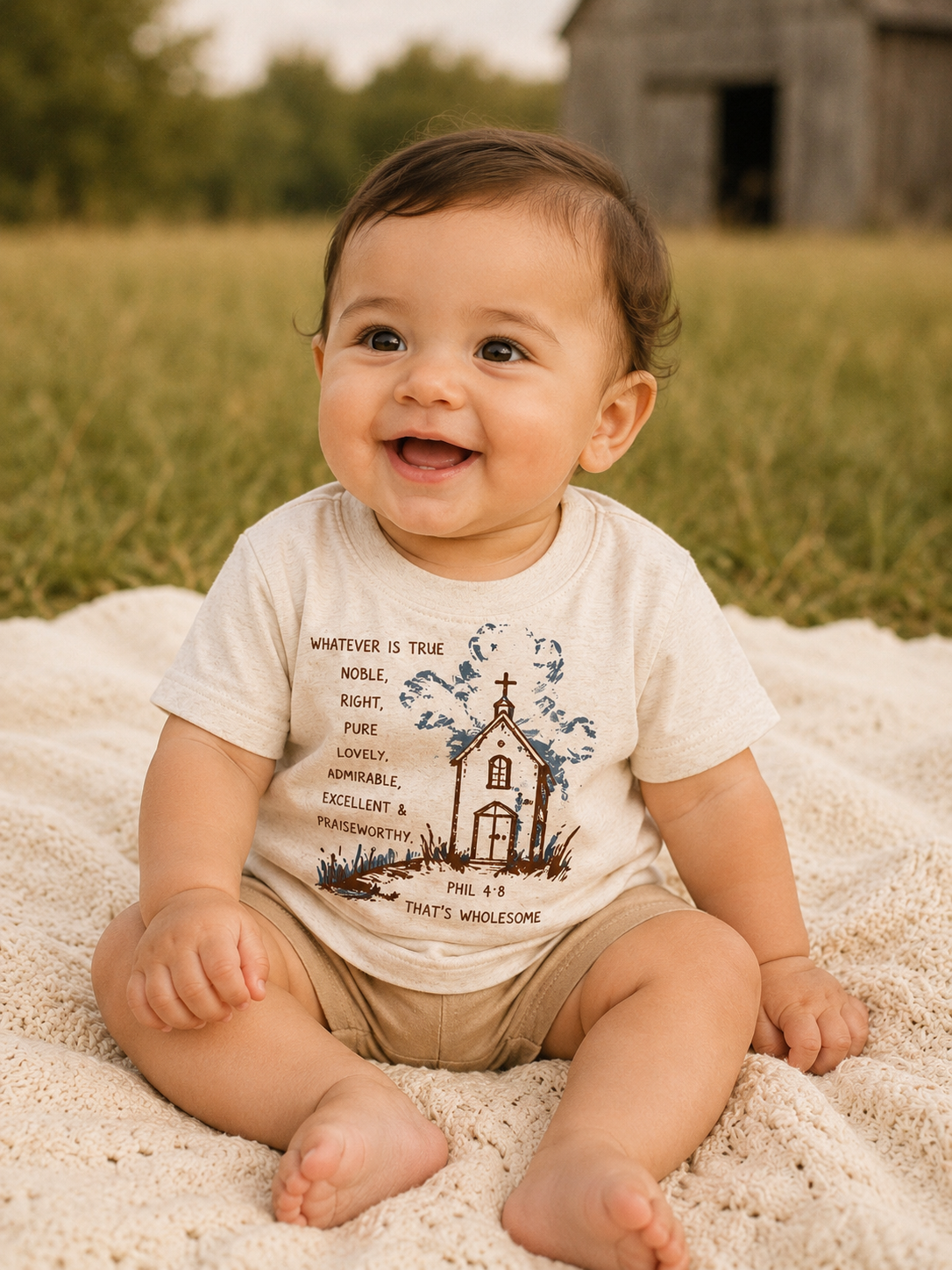 Baby Philippians 4:8 Tee