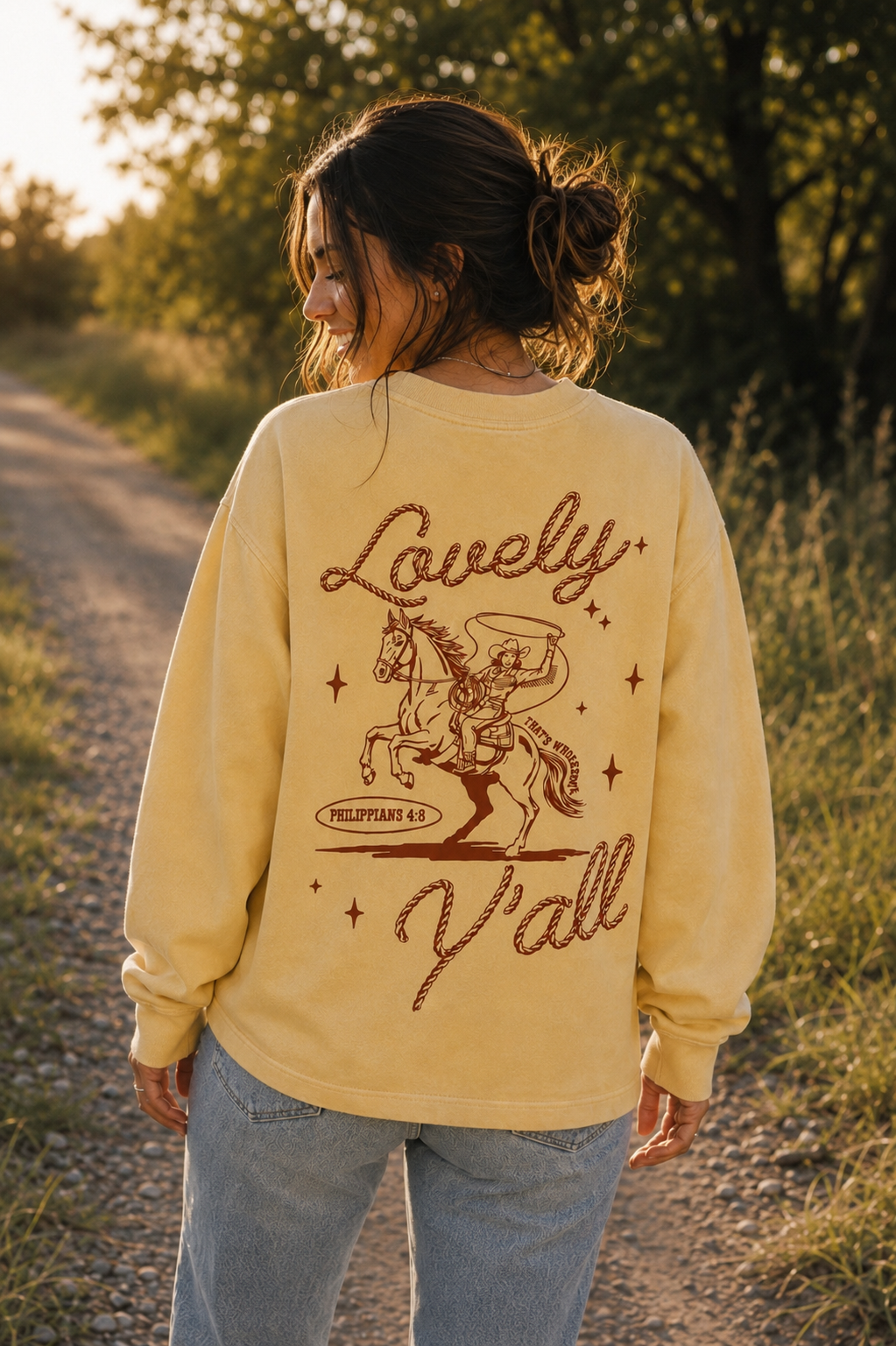 Adult Vintage Sunflower Crewneck