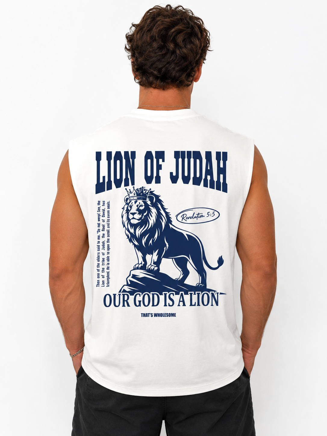 Adult Lion Of Judah Muscle Tee
