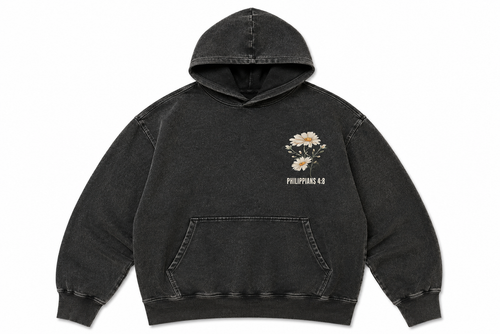 Adult Philippians 4:8 Floral Hoodie