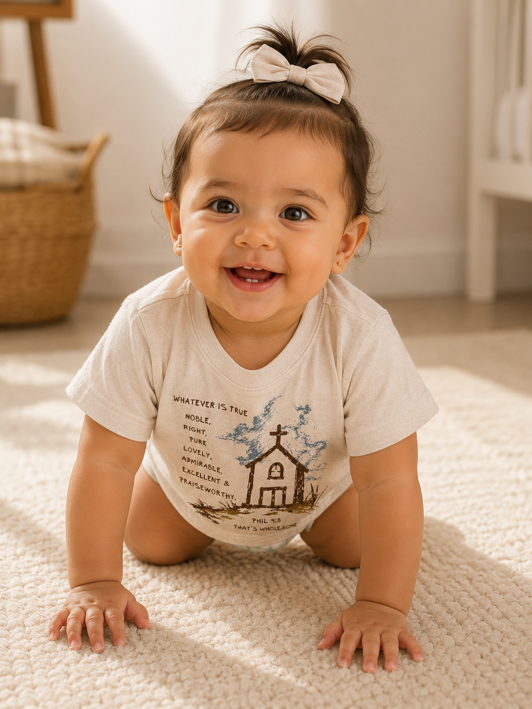 Baby Philippians 4:8 Tee