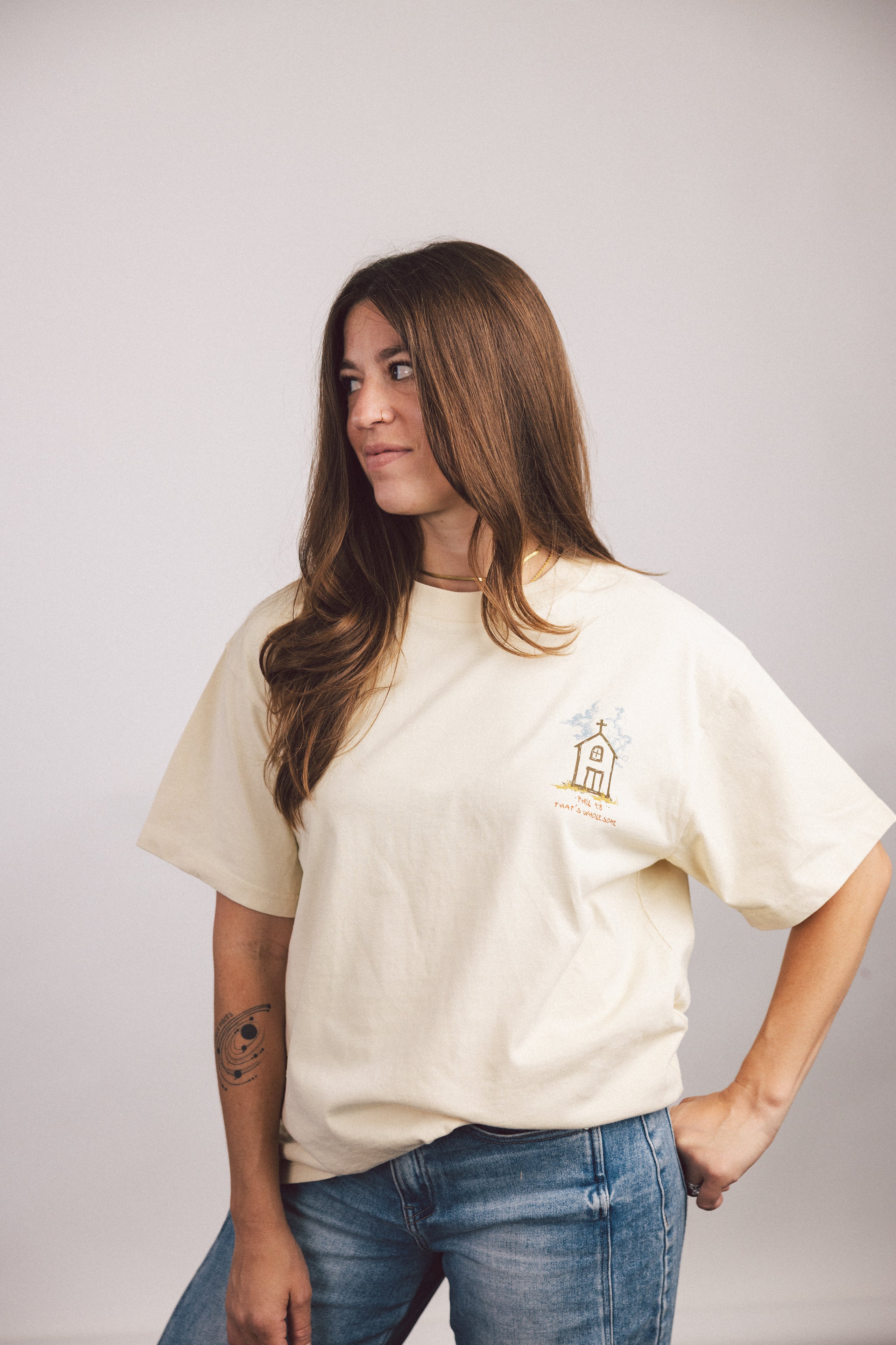 Adult Philippians 4:8 Chapel Tee