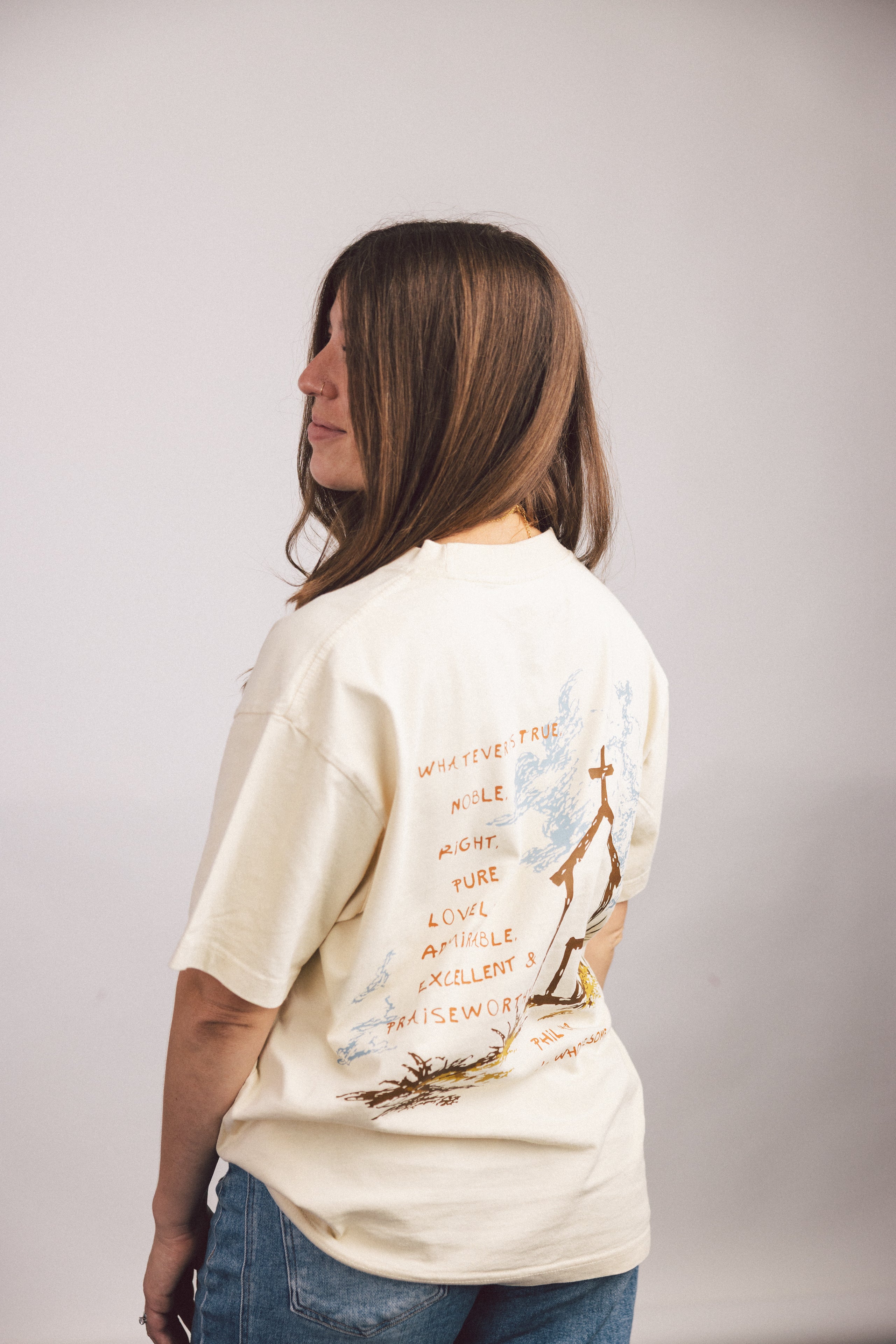 Adult Philippians 4:8 Chapel Tee